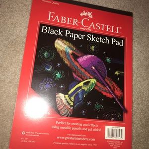 black paper sketch pad